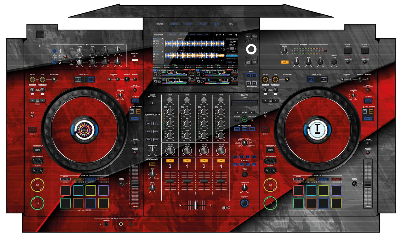 AlphaTheta XDJ AZ Skin Steelay Red