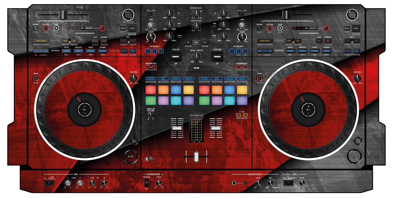 Pioneer DJ DDJ REV 5 Skin Steelay Red