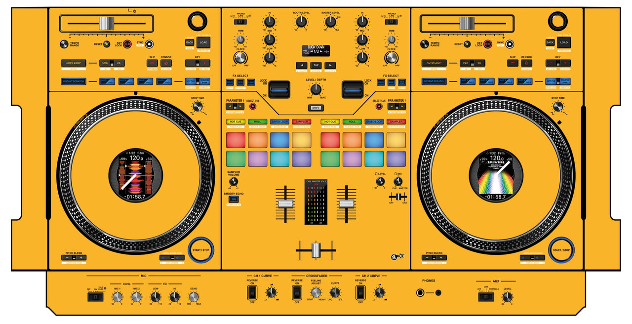 Pioneer DJ DDJ REV 7 Skin Sunflower Yellow