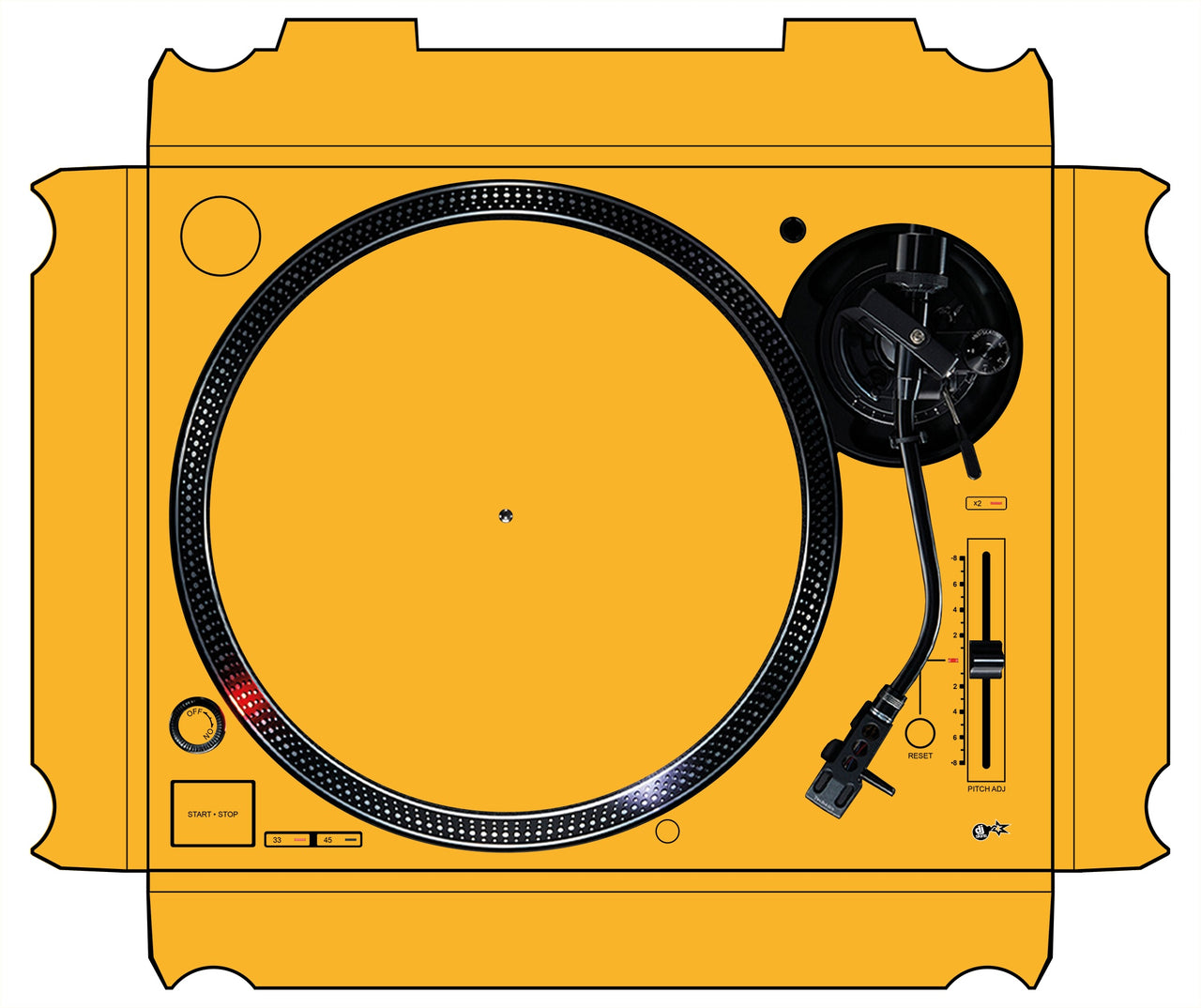 Technics 1200 / 1210 MK7 Skin Sunflower Yellow