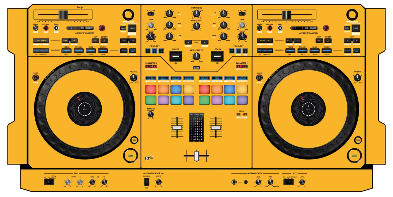 Pioneer DJ DDJ REV 5 Skin Sunflower Yellow