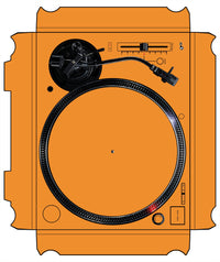 Technics 1200 / 1210 MK7 VERTICAL Skin Sunset Orange