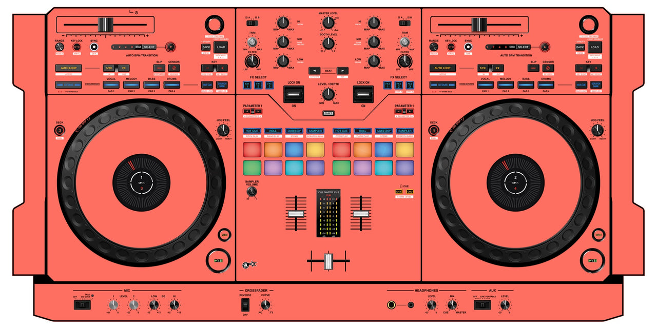 Pioneer DJ DDJ REV 5 Skin Tangerine