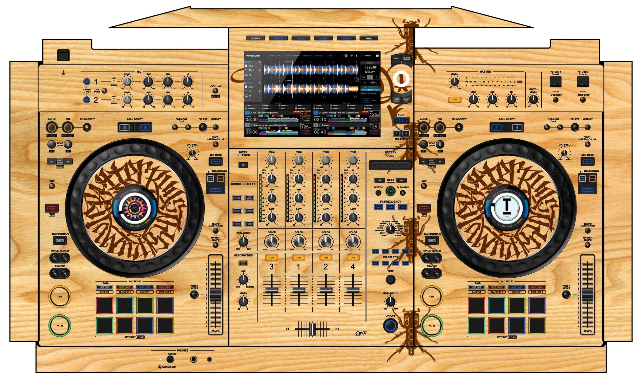 AlphaTheta XDJ AZ Skin Thudrumble Wood