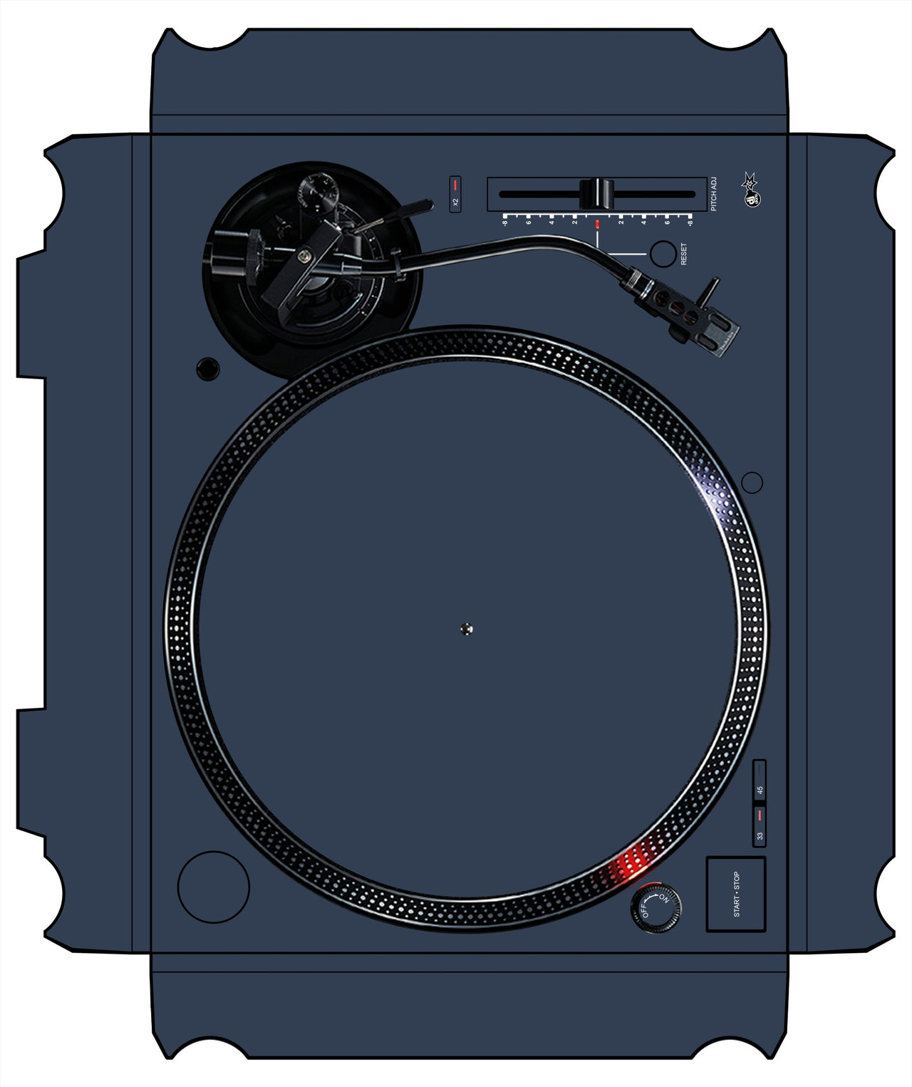 Technics 1200 / 1210 MK7 VERTICAL Skin Twilight Blue