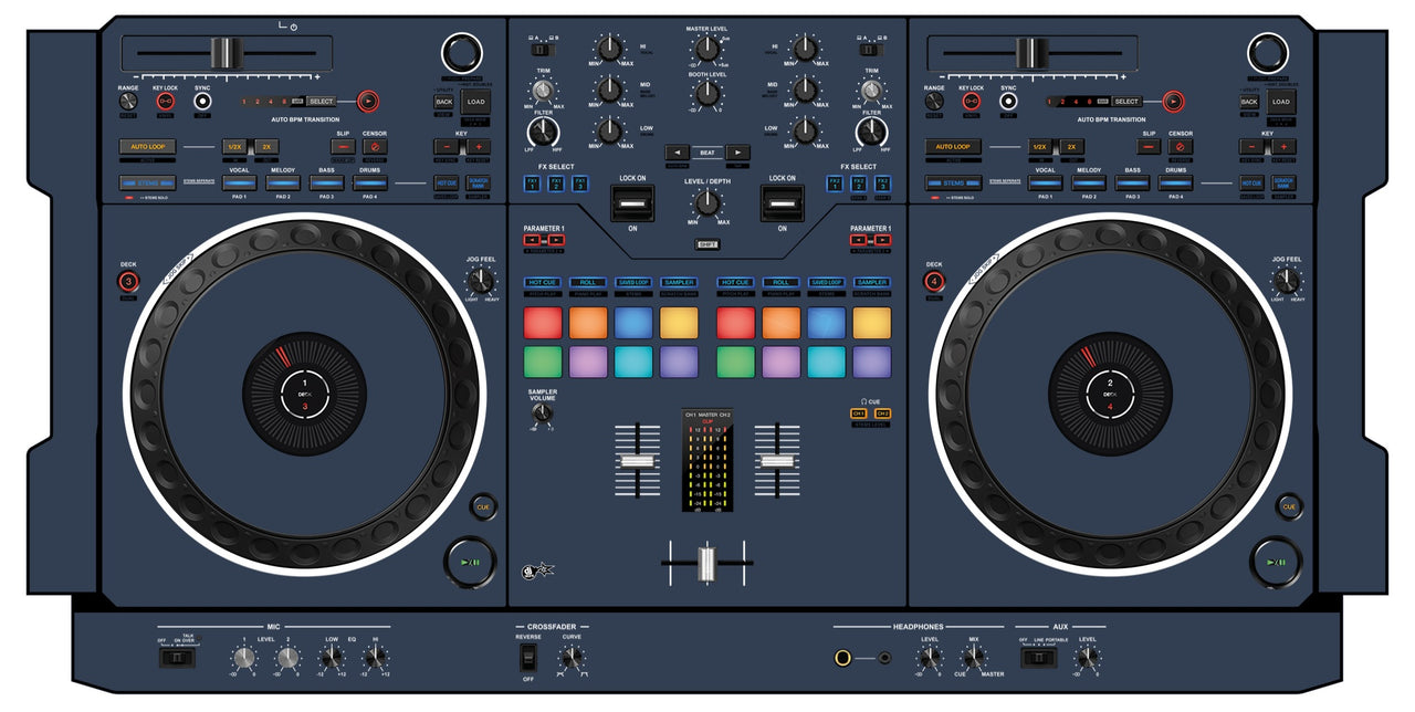 Pioneer DJ DDJ REV 5 Skin Twilight Blue