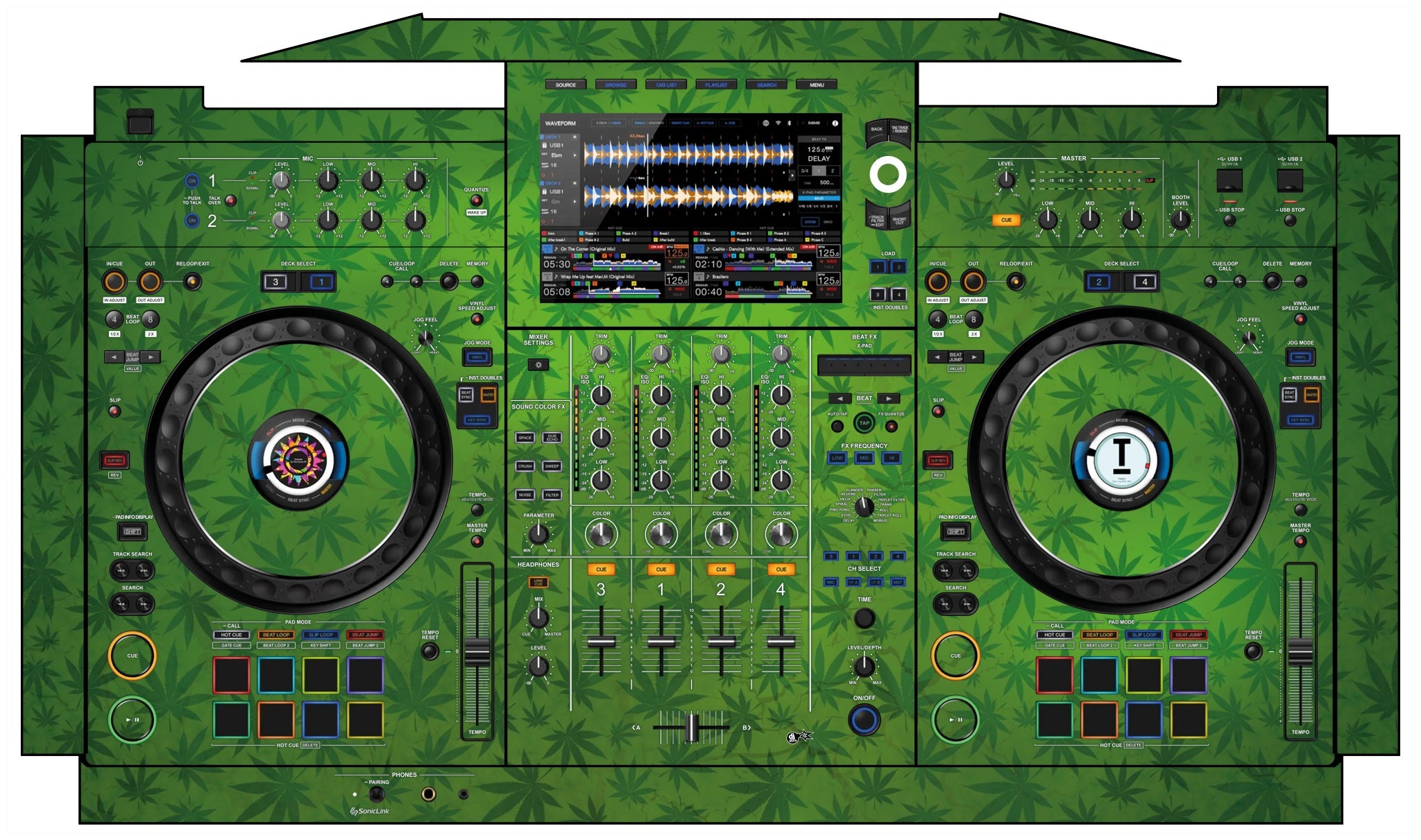 AlphaTheta XDJ AZ Skin Weedhead