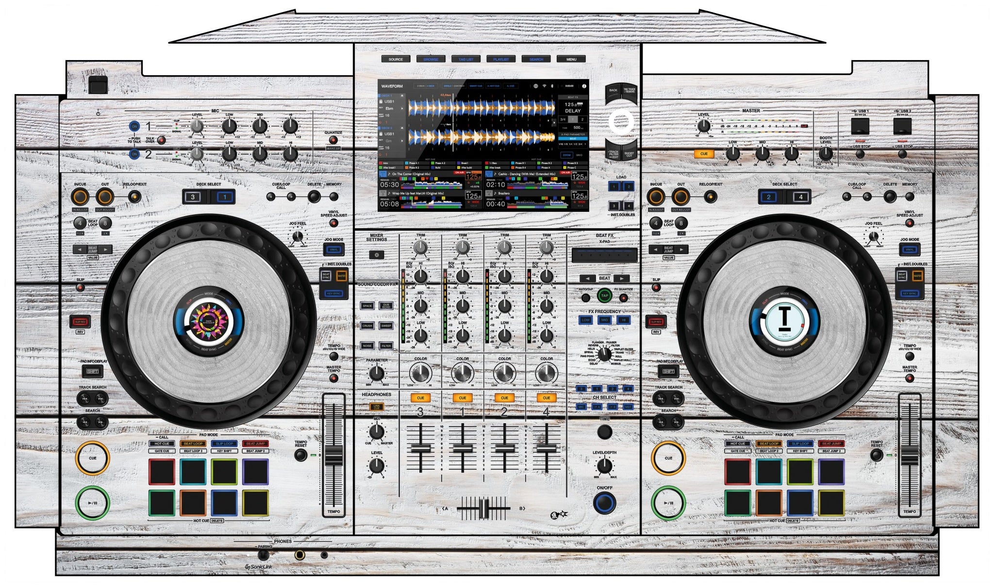 AlphaTheta XDJ AZ Skin Woody White