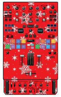 Pioneer DJ DJM S9 Skin X-MAS Red Snowflakes