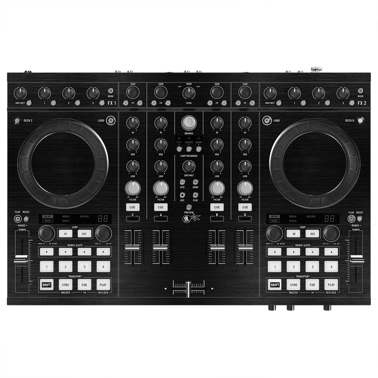 dj-skins Native Instruments S4 MK2 Skins BRUSHED BLACK