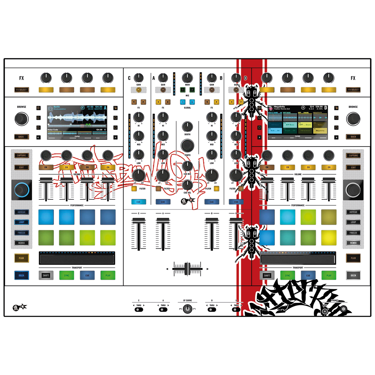 dj-skins Native Instruments S8 Skin QBERT DMC WORLDFINALS