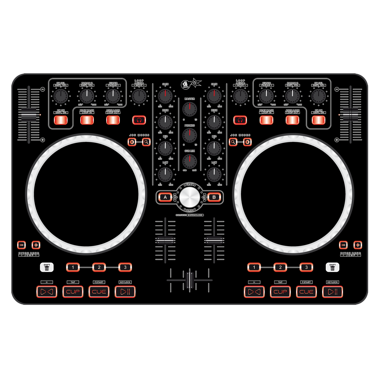 dj-skins Reloop Beatmix Skin BLACK aka ORIGINAL