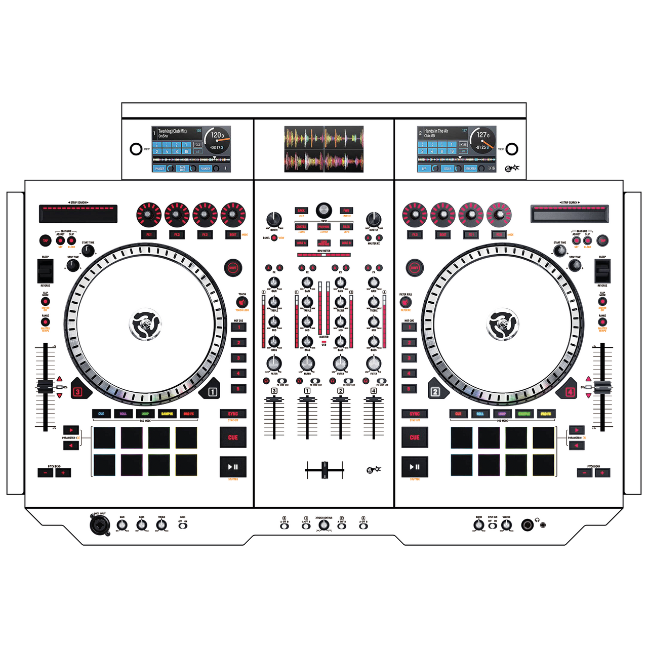 dj-skins Numark NS 7 III Skin WHITE aka STAR TROOPER