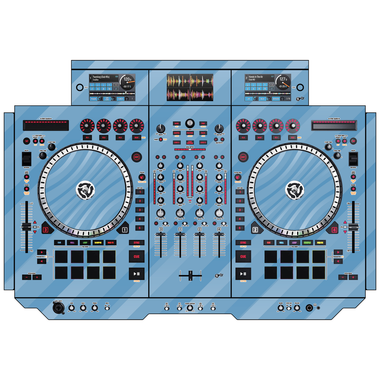 dj-skins Numark NS 7 III Skin STRIPER