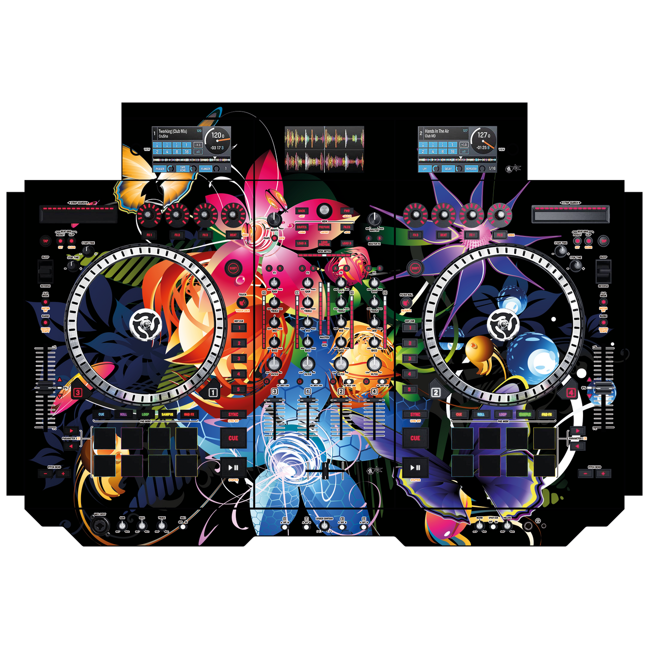 dj-skins Numark NS 7 III Skin LOTUS GARDEN