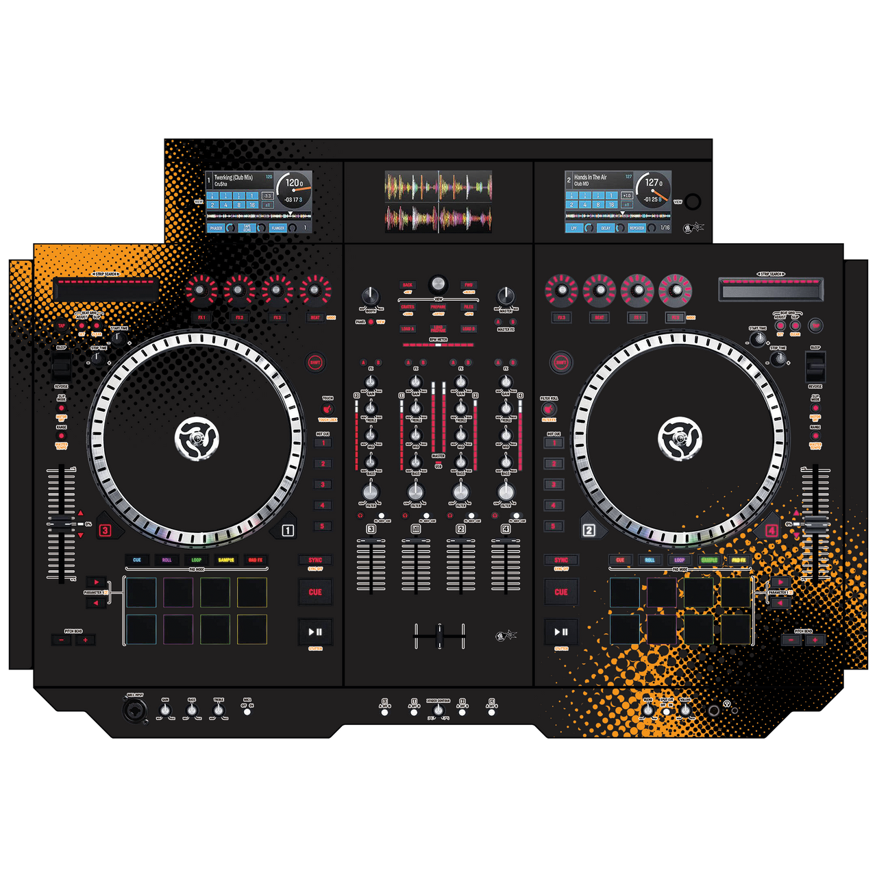 dj-skins Numark NS 7 III Skin ORANGE DOT