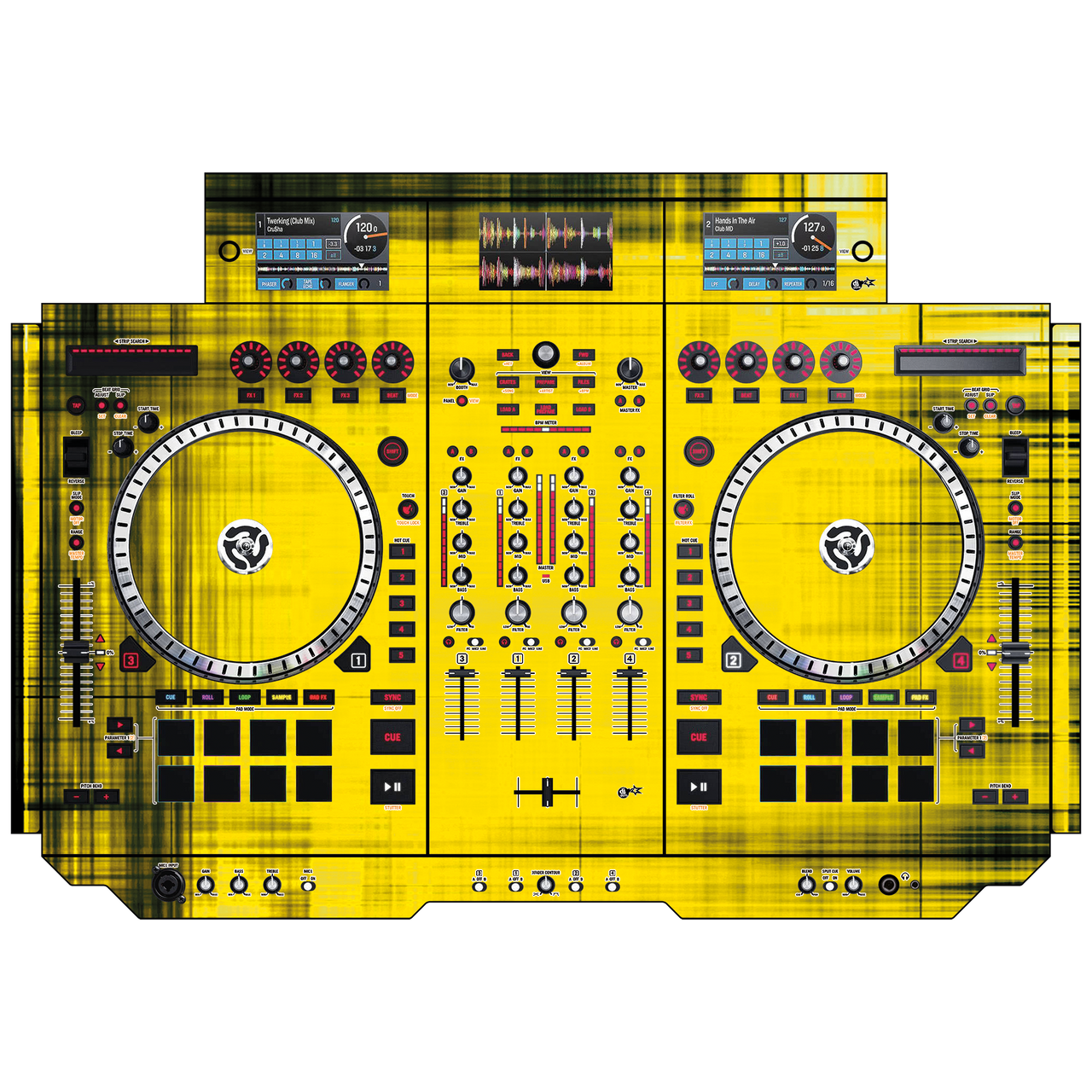 dj-skins Numark NS 7 III Skin BLACKNYELLOW