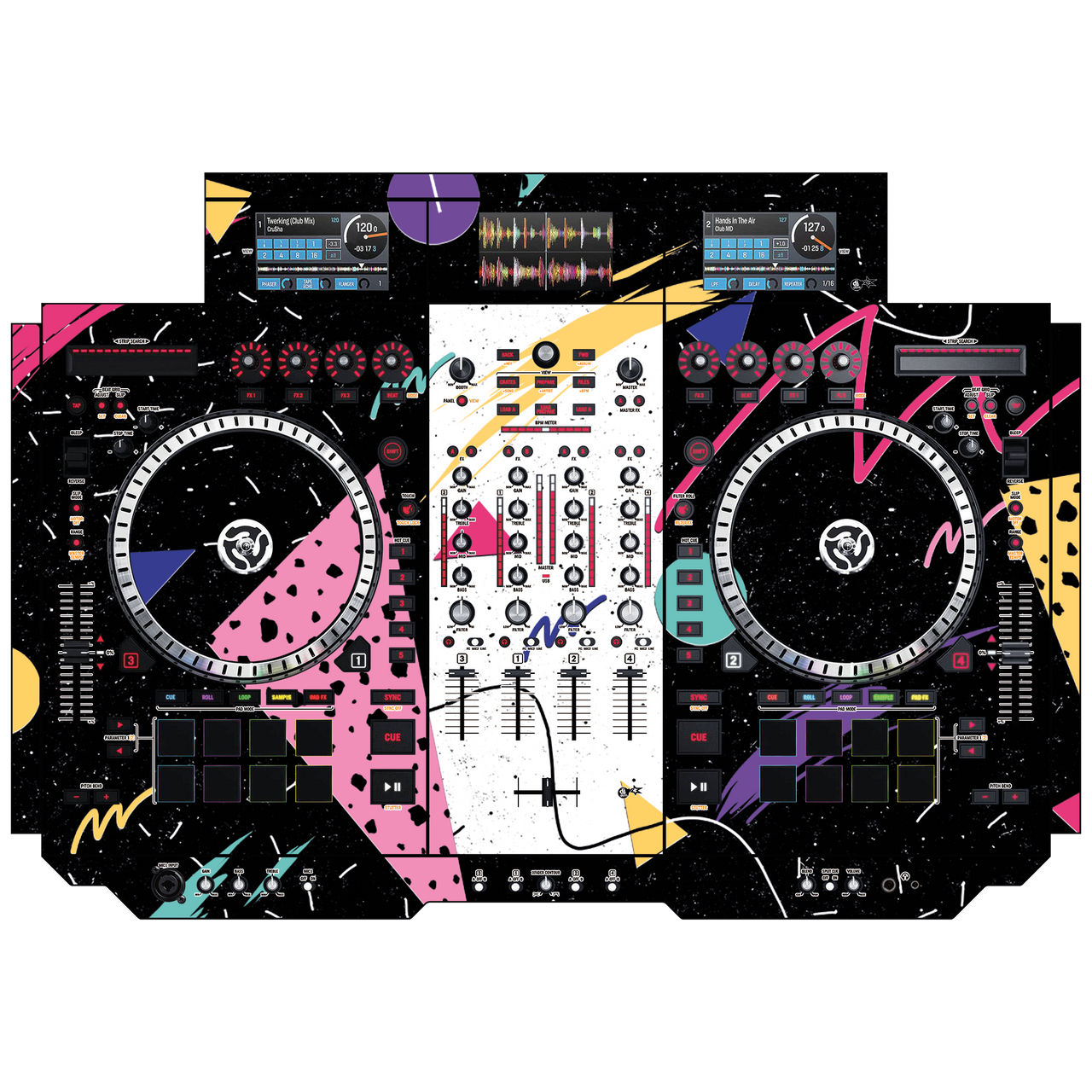 dj-skins Numark NS 7 III Skin 80s – MIZUCAT