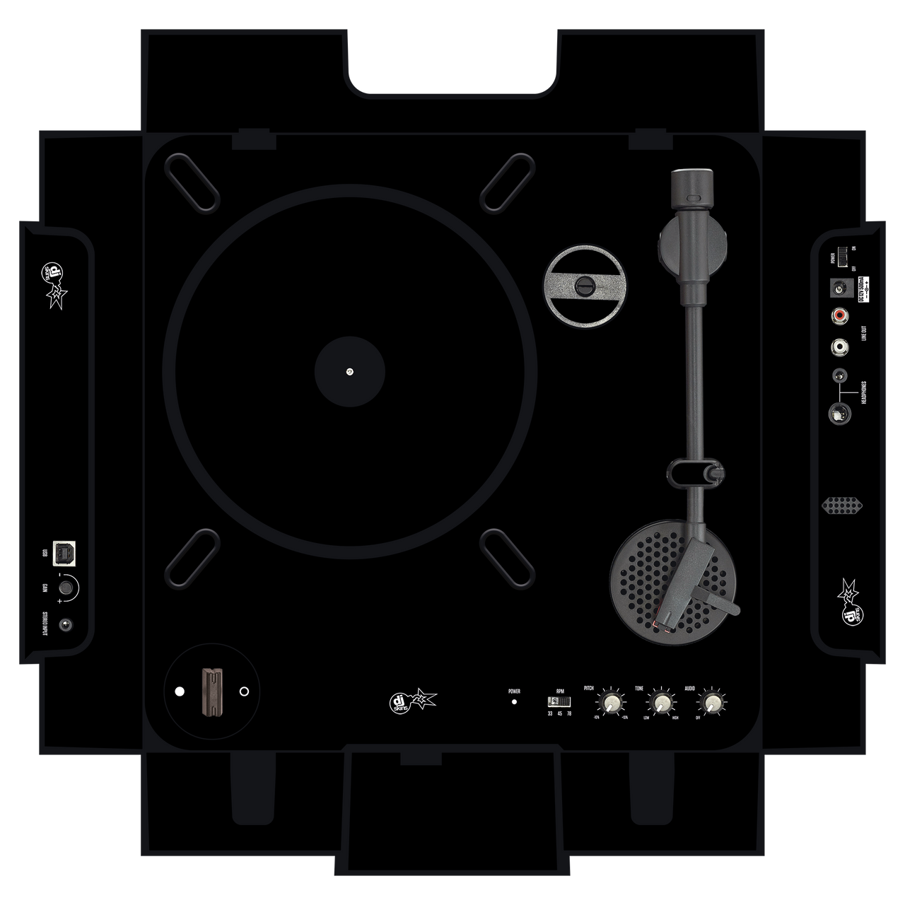dj-skins Numark PT 01 Skin BLACK aka ORIGINAL