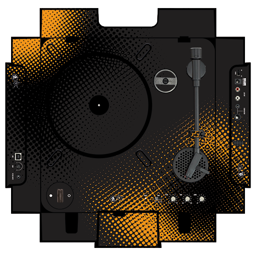 dj-skins Numark PT 01 Skin ORANGE DOT