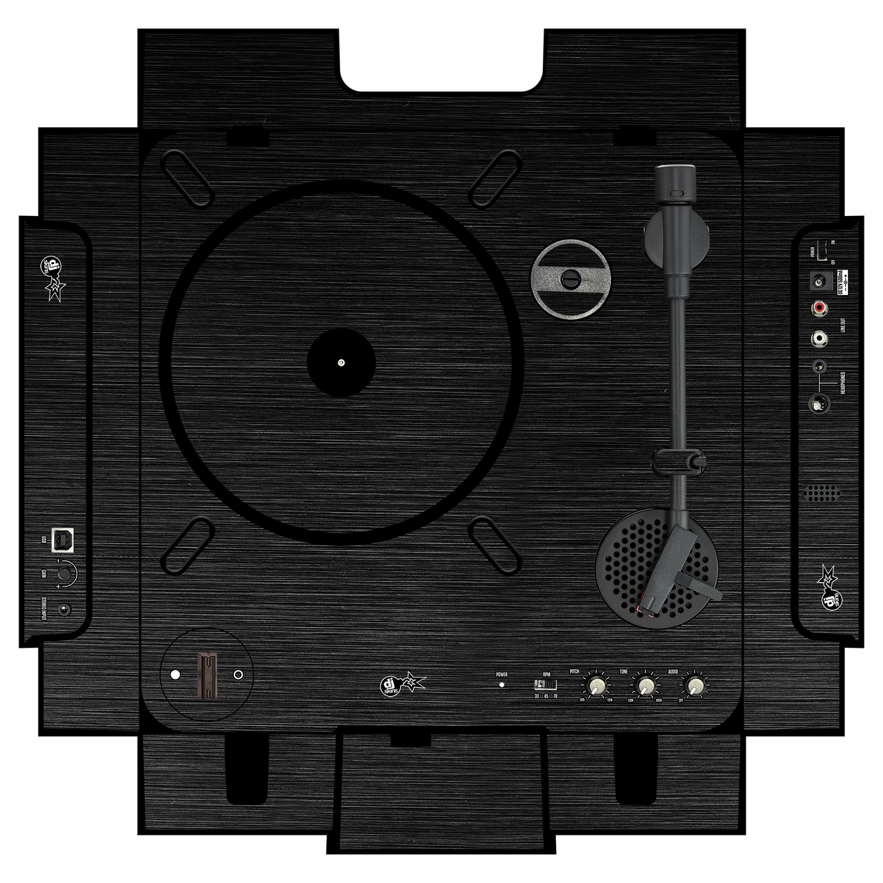 dj-skins Numark PT 01 Skin BRUSHED BLACK