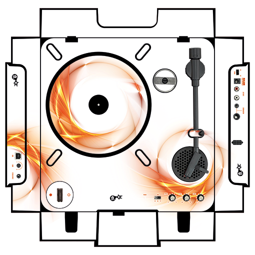 dj-skins Numark PT 01 Skin ORANGE SWIRL