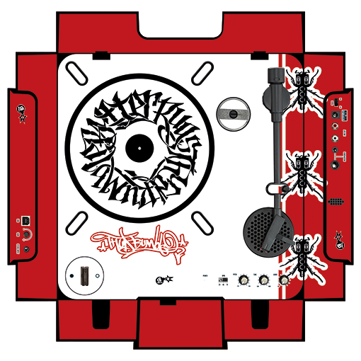 dj-skins Numark PT 01 Skin QBERT DMC WORLDFINALS