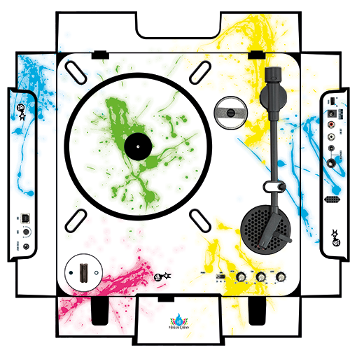 dj-skins Numark PT 01 Skin HOLI IN COLORS