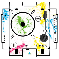 dj-skins Numark PT 01 Skin HOLI IN COLORS