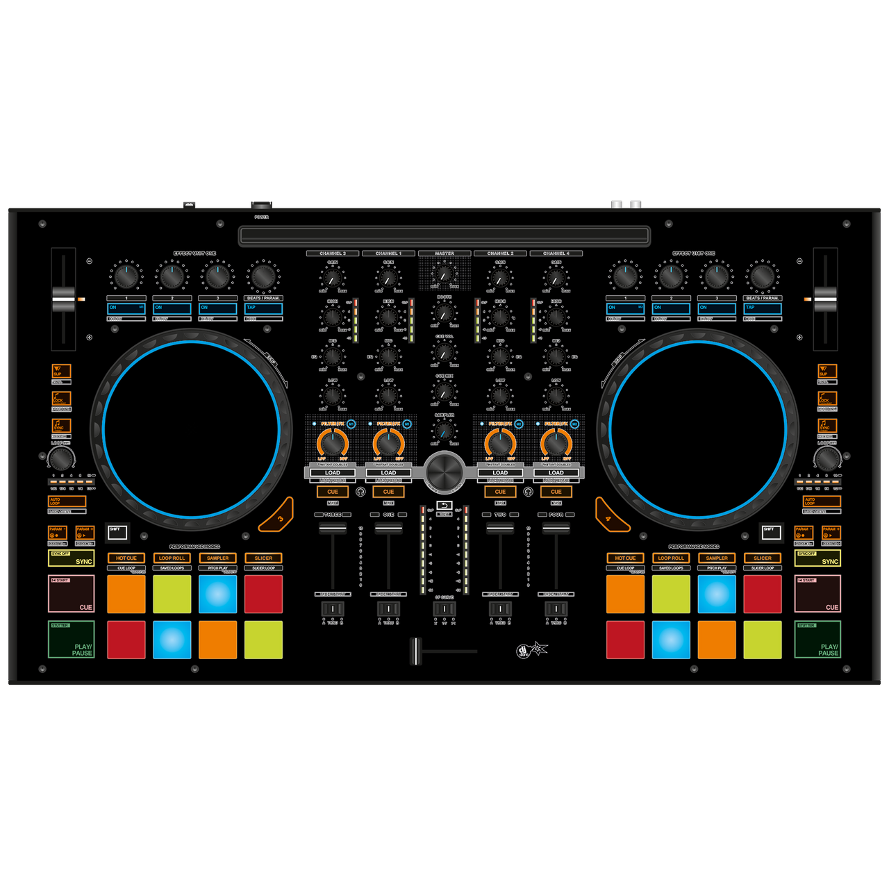 dj-skins Reloop Mixon 4 Skin BLACK aka ORIGINAL