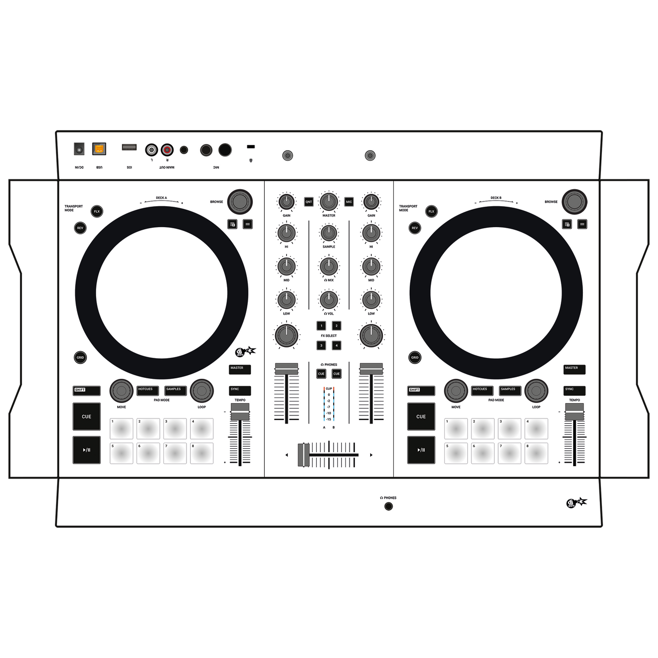 dj-skins Native Instruments S2 MK3 Skin WHITE aka STAR TROOPER