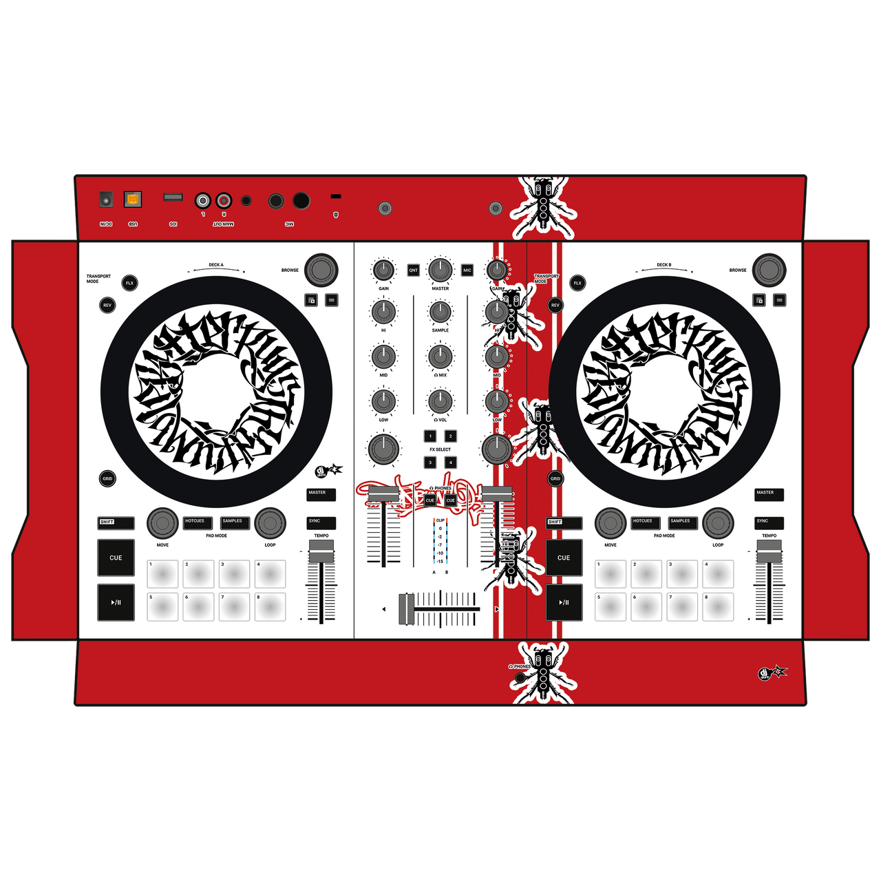 dj-skins Native Instruments S2 MK3 Skin QBERT DMC WORLDFINALS