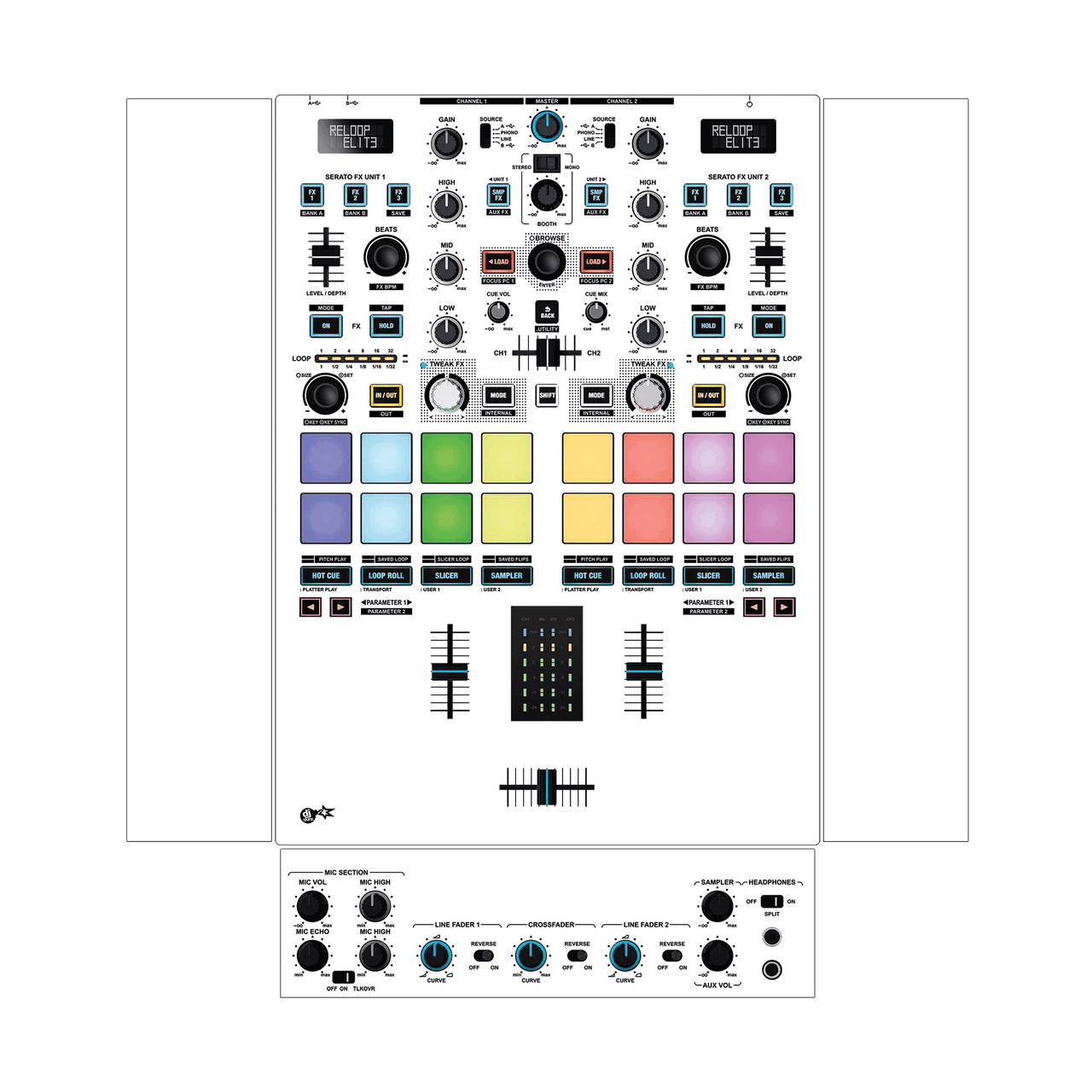 dj-skins Reloop Elite Skin WHITE AKA STAR TROOPER