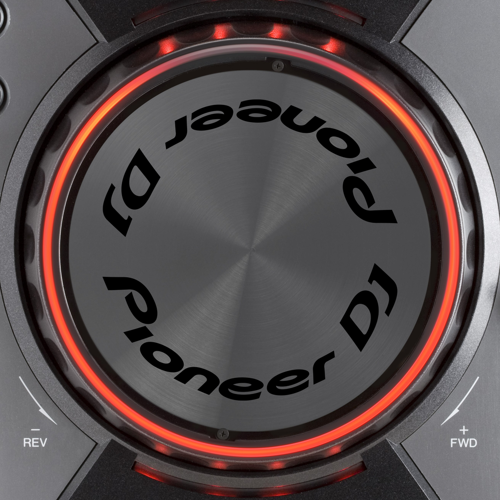 Pioneer DJ CDJ 400 Jogwheel Logo Sticker SCHWARZ SCHWARZ