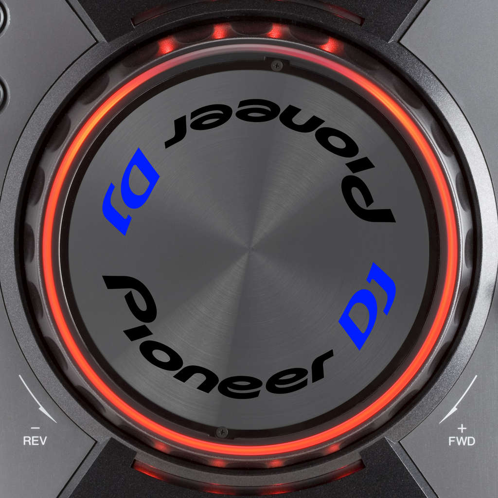 Pioneer DJ CDJ 400 Jogwheel Logo Sticker SCHWARZ BLAU
