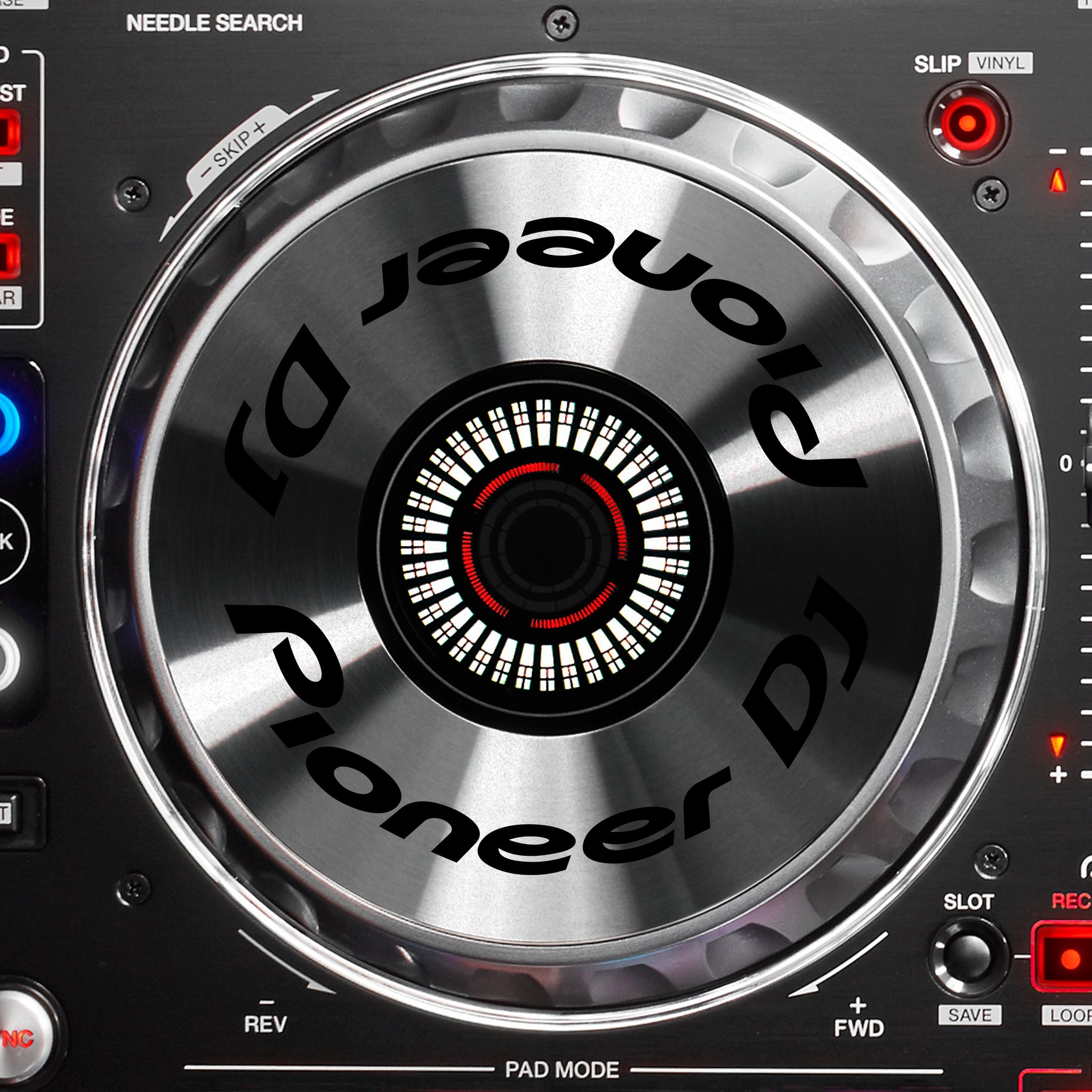 Pioneer DJ DDJ SX2 Jog Wheel Logo Sticker WHITE RED – DJ Skins