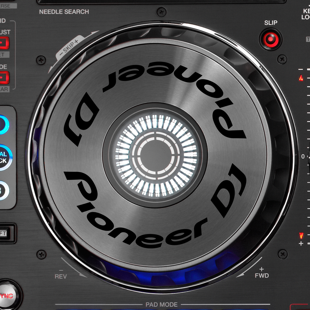 Pioneer DJ DDJ SX Jogwheel Logo Sticker SCHWARZ SCHWARZ