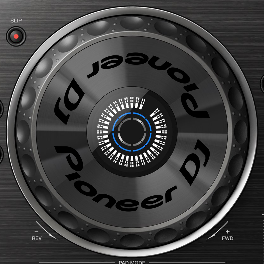 Pioneer DJ DDJ RX2 Jogwheel Logo Sticker SCHWARZ SCHWARZ