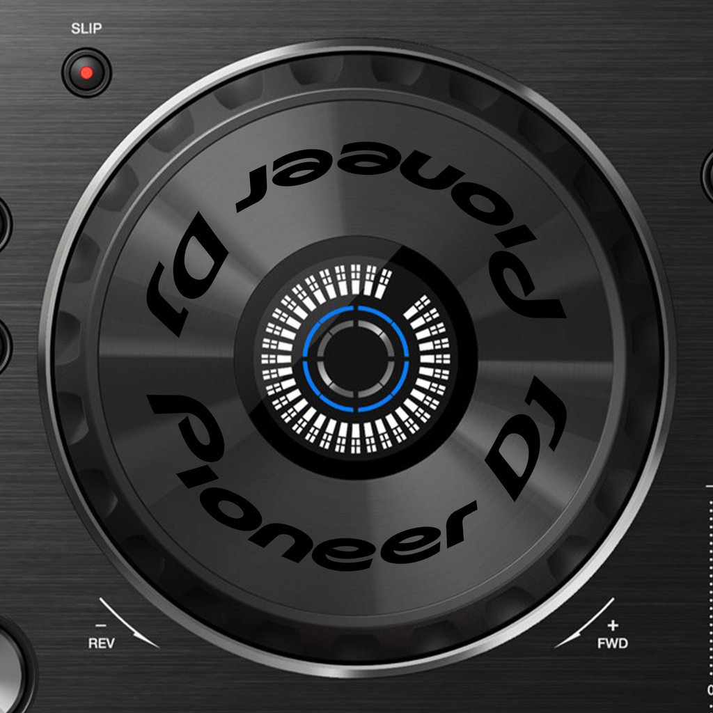 Pioneer DJ DDJ RX Jogwheel Logo Sticker SCHWARZ SCHWARZ