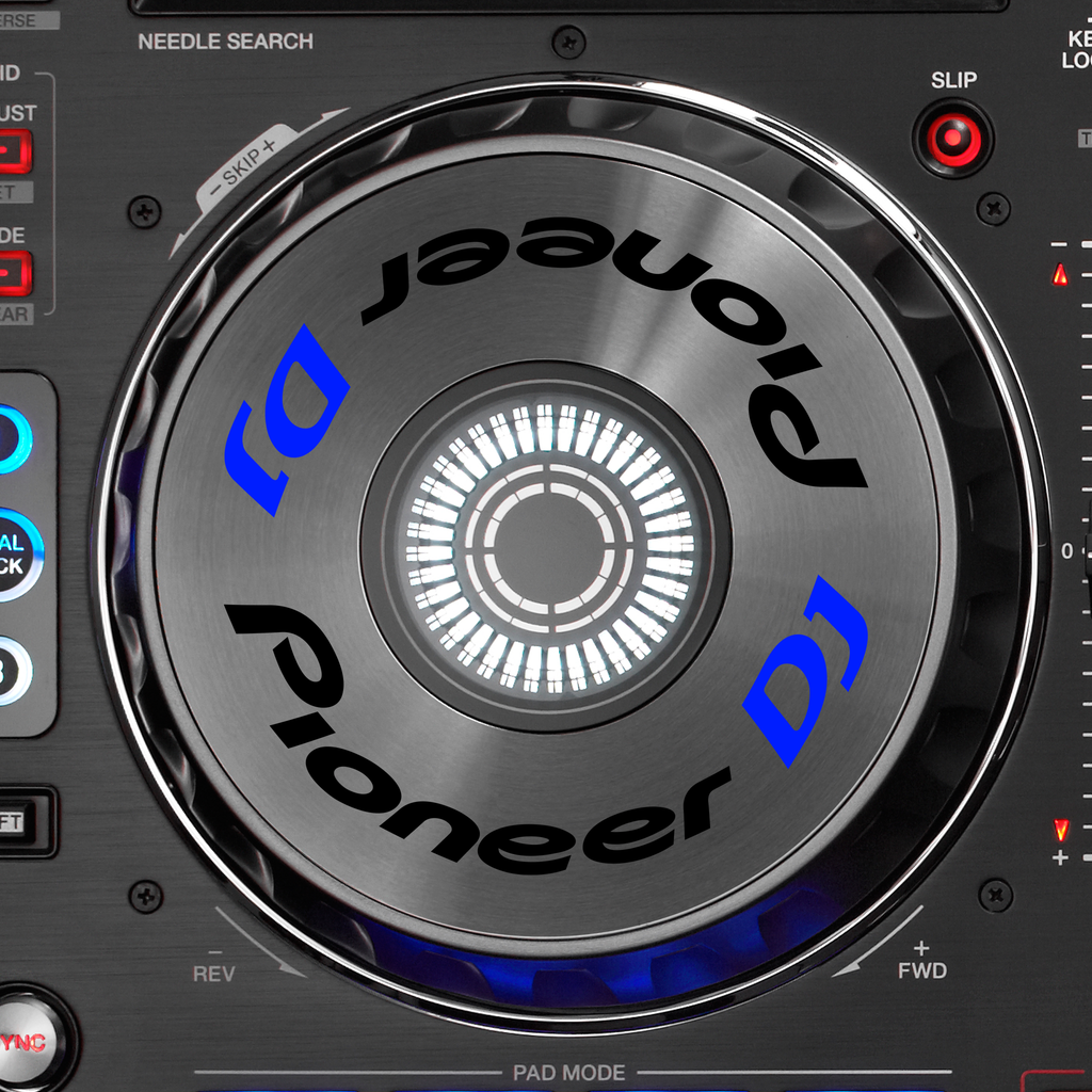 Pioneer DJ DDJ SX Jogwheel Logo Sticker SCHWARZ BLAU