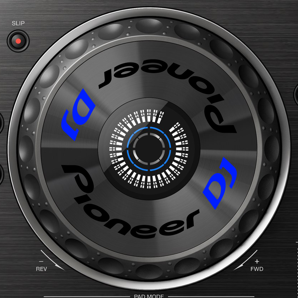 Pioneer DJ DDJ RX2 Jogwheel Logo Sticker SCHWARZ BLAU