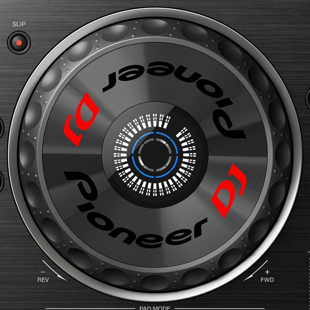 Pioneer DJ DDJ RX2 Jogwheel Logo Sticker SCHWARZ ROT