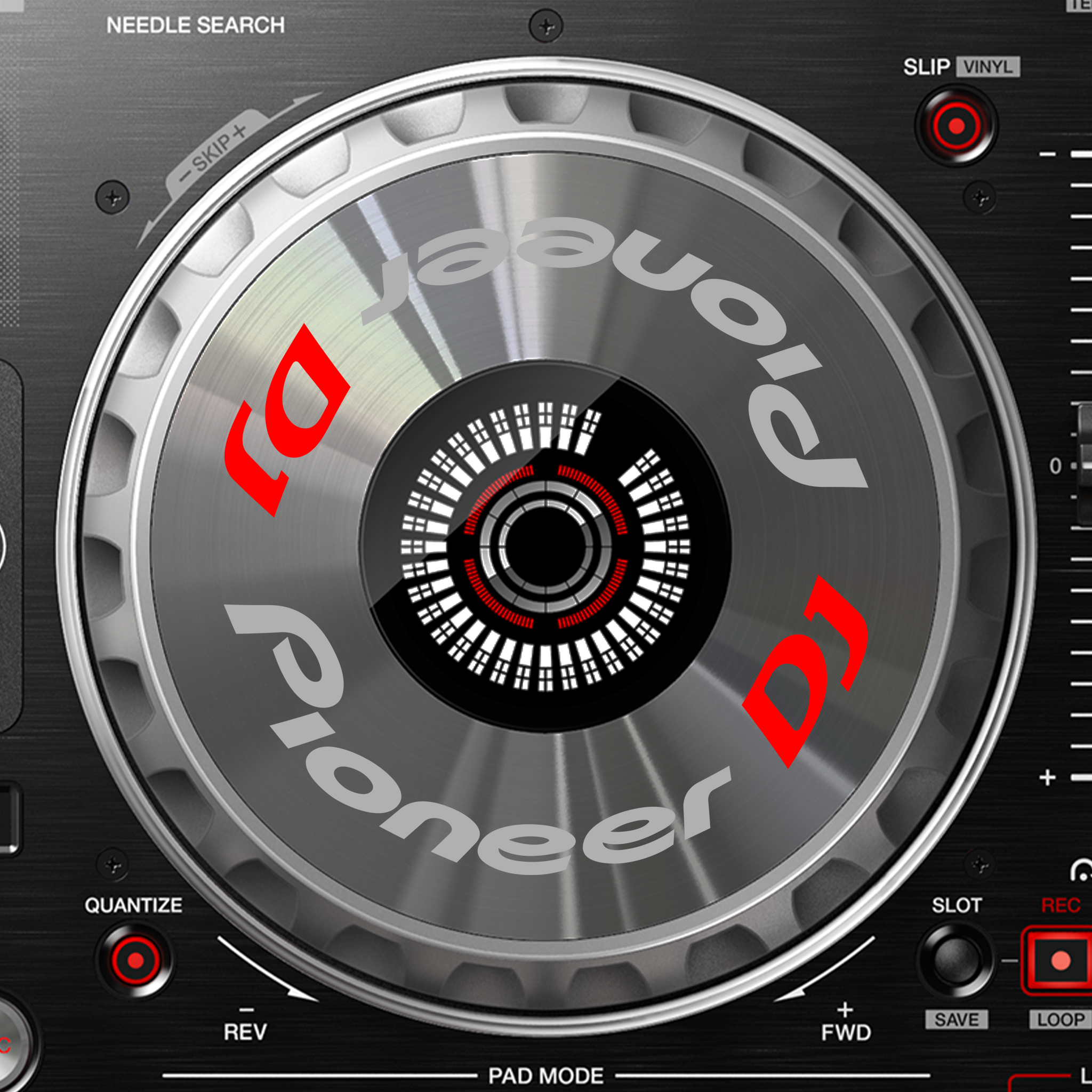 Pioneer DJ DDJ SX3 Jog Wheel Logo Sticker WHITE RED – DJ Skins