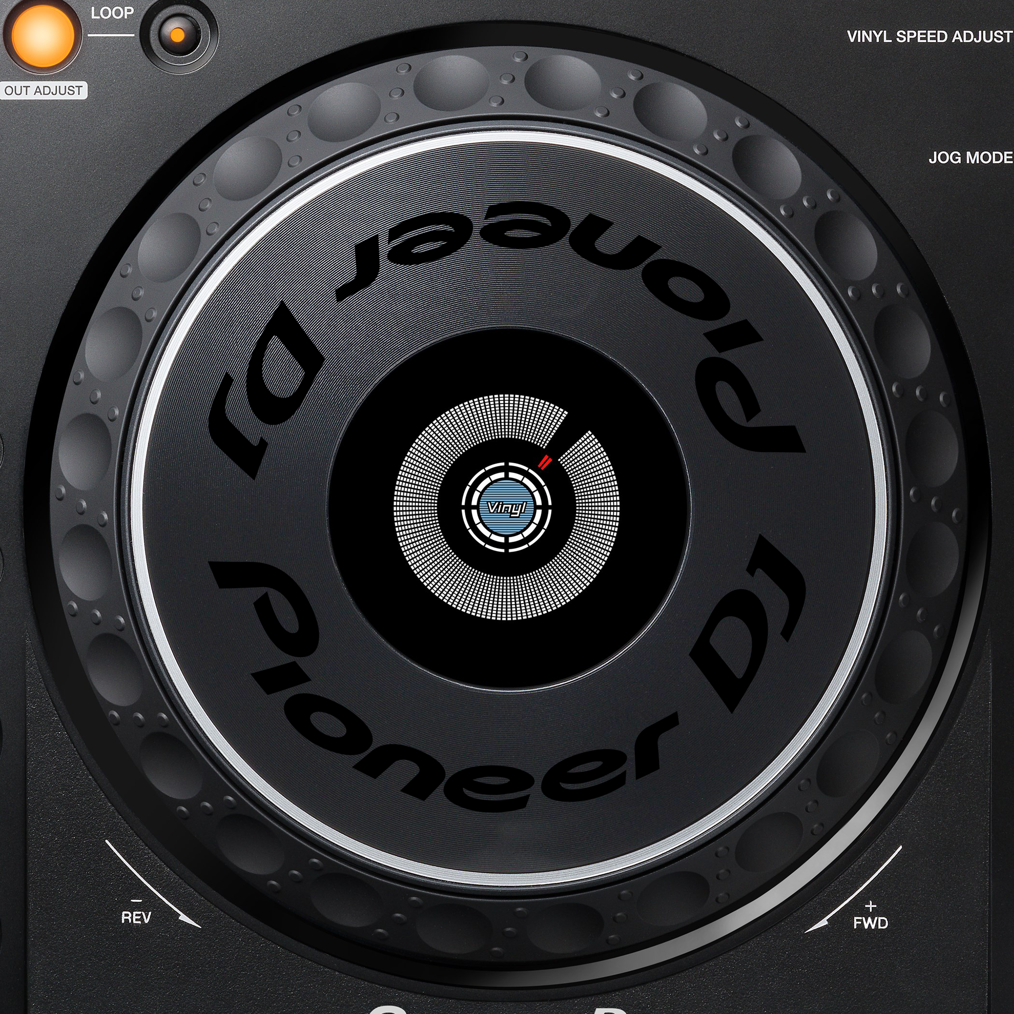 Pioneer DJ CDJ 1000MK2 Jog Wheel Logo Sticker WHITE RED – DJ Skins