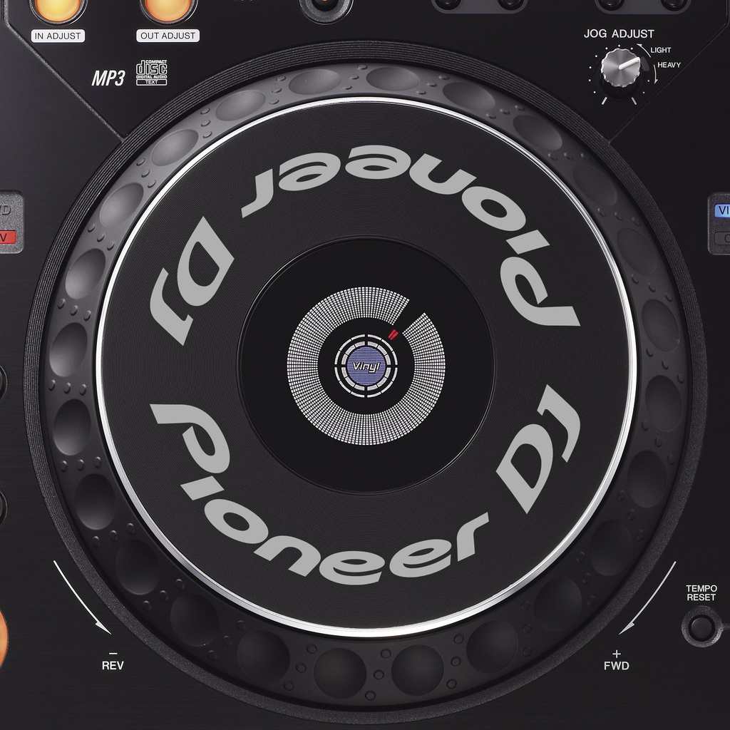 Pioneer DJ CDJ 1000MK3 Jogwheel Logo Sticker GRAU GRAU