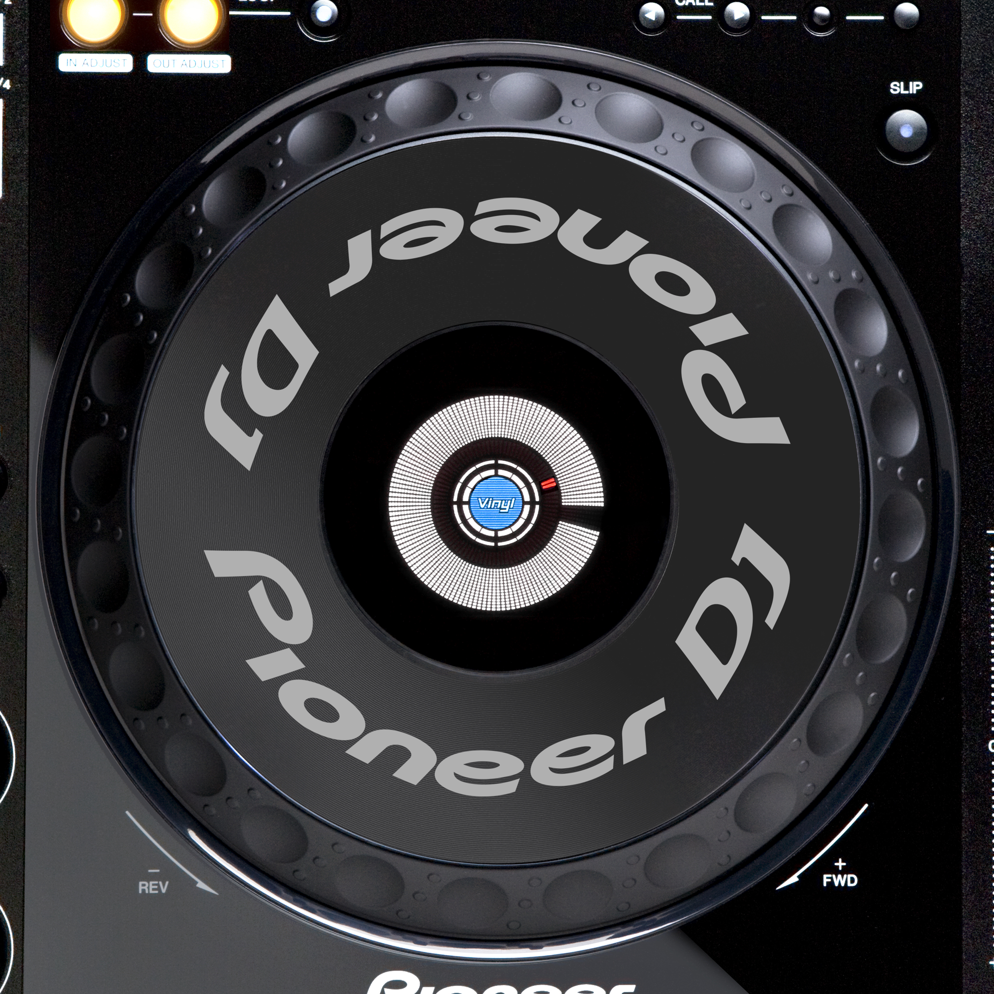 Pioneer DJ CDJ 900 Jogwheel Logo Sticker GRAU GRAU