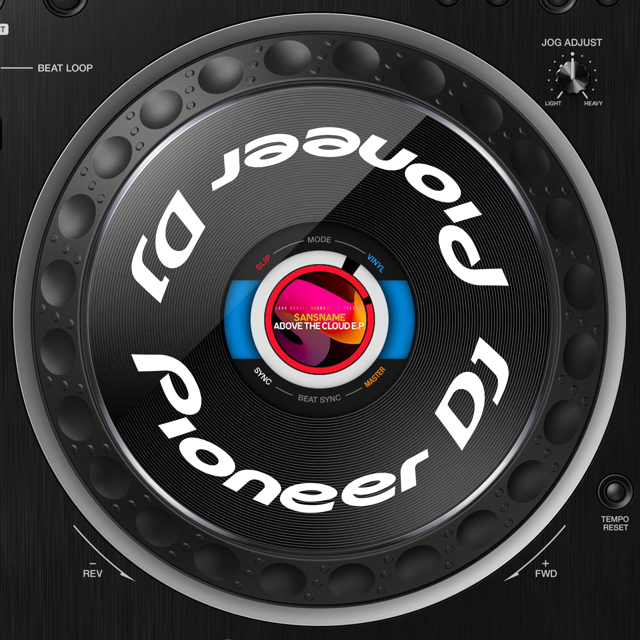 Pioneer DJ CDJ 3000 Jogwheel Logo Sticker WEISS WEISS