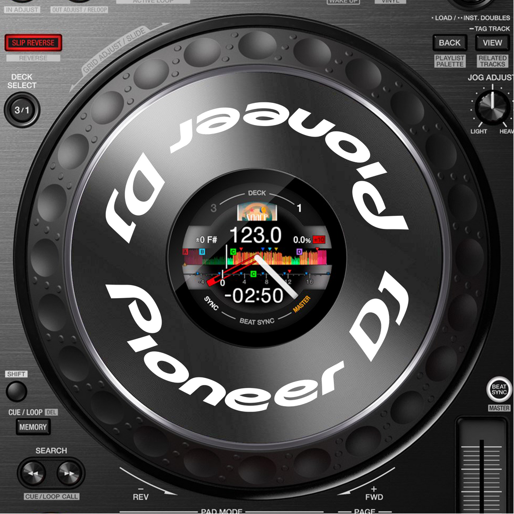 Pioneer DJ DDJ 1000 Jogwheel Logo Sticker WEISS WEISS