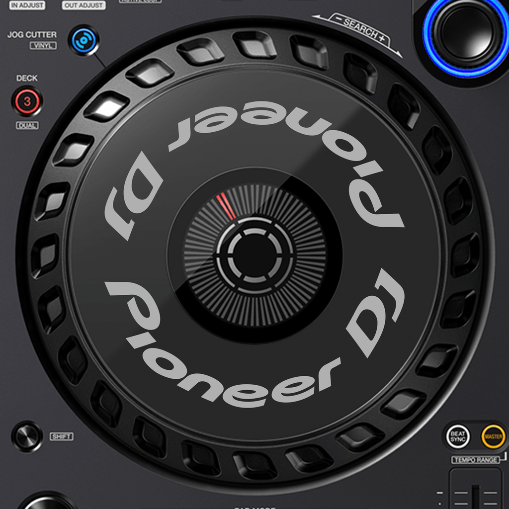 Pioneer DJ DDJ FLX6 Jogwheel Logo Sticker GRAU GRAU