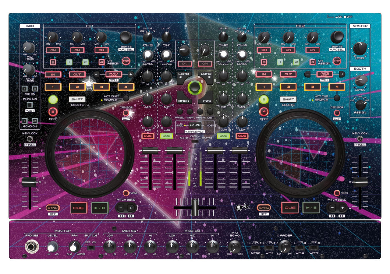 Denon DJ MC 6000 MK2 Skin 80s Synth